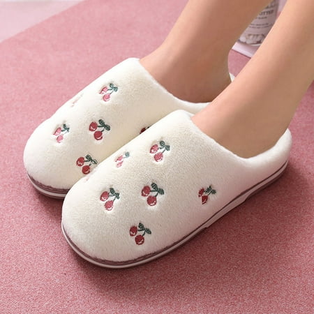 

STEADY Warm Plush Slippers Cartoon Cotton Fleece Slippers Floor Slippers Home Slippers Purple / 38