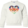 thumbnail image 2 of Inktastic Fox Lover Heart Cute for Girls Youth Sweatshirt, 2 of 4