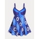thumbnail image 1 of Tankini Estampado Floral Rosegal Talla Extra Tirantes Camisetas sin mangas de talla grande, 1 of 5