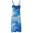 thumbnail image 5 of Bright Sunshine Through Deep Blue Sea Design Sleeveless Dress Woman Fashion Long Dresses Women's Summer Suit Dress 2025, 5 of 7