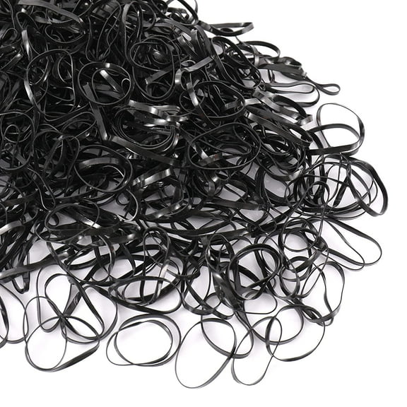 1000Pcs Mini Rubber Bands for Hair Black Elastic Hair Ties Mini Non-slip Hair Accessories for Baby/Kids/Girls Soft Headbands