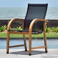 thumbnail image 6 of Urban Elements Petro 9-Piece Solid Teak 100% FSC Extendable Patio Dining Set With Black Armchairs, 6 of 13
