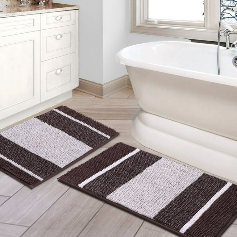 Versailtex 20x32 Navy Blue Non-skid bath rug Bathroom Rugs Bath