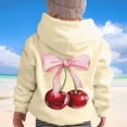 thumbnail image 2 of Byoo Toddler Girls Hoodie Cute Cherry Print Hooded Sweatshirt Soft Pullover Top, 2 of 5