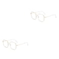 thumbnail image 4 of Qarigey Marco de lente anti-azul Gafas para miopía Gafas cuadradas Gafas graduadas para mujer Hombre Lectura Suministros de oficina Oro marco dorado miopía de 350 grados 2Conjunto, 4 of 6