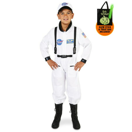 White Astronaut Child Costume Treat Safety Kit