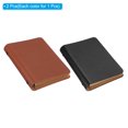 thumbnail image 3 of Uxcell 6 Ring Binder Cover, 2 Pack A7 kraft Leather Notebook Binder Mini Refillable Loose Leaf Personal Planner with 50 Sheets Paper, Black / Brown, 3 of 7