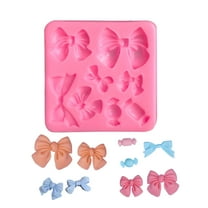 Silicone Fondant Mold, 8-Cavity Bow & Candy Chocolate Mold for Cake Decorating, DIY Candy & Chocolate Making