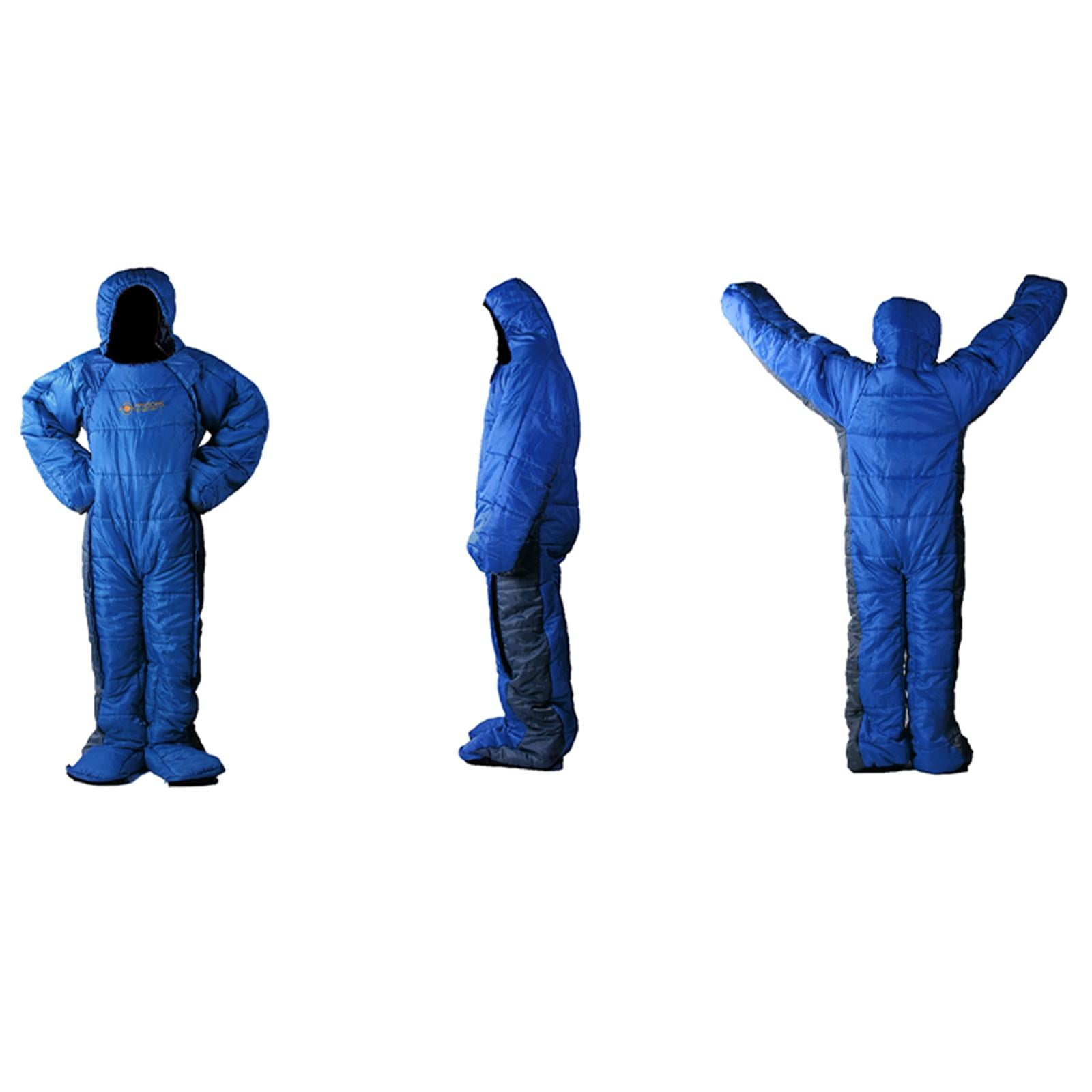Dualoai Adult Wearable Sleeping Bag with Arms Legs, Zipper Design Easy to Wear Off M M