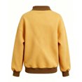 thumbnail image 4 of Kids' Sweatshirt Contrast Trim Mock Neck Long Sleeve Casual Pullover Basic Comfortable Solid Color Fall Top, 4 of 4