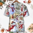 thumbnail image 2 of Nuevas camisetas para hombres con estampado de muñeco de nieve de Navidad en 3d, camisetas de manga corta Harajuku, ropa informal de verano para hombres, camiseta holgada de gran tamaño, 2 of 4