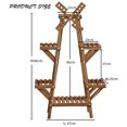 thumbnail image 6 of SHCKE Wood Plant Stand Indoor Outdoor Modern Flower Plant Pot Display Holder Shelving Rack Planter for Patio Garden Balcony Lawn Living Room ("A-Shape" Windmill Design), 6 of 6