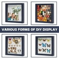 thumbnail image 5 of Muzilife 8x8 inch Wood Shadow Box Picture Frame Home Decor with Linen Board Deep Glass Display Case, Navy Blue, 5 of 8