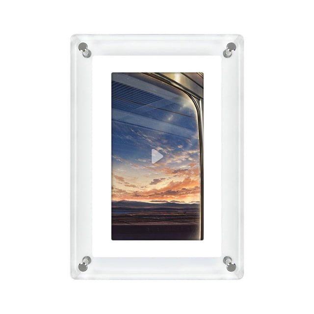 5-Inch HD Digital Photo Frame with Touch Screen Remote Control for Home Decor and Advertising