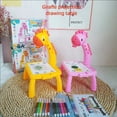 thumbnail image 4 of Funtogether Toys Kids Drawing Projector Table, Giraffe Trace and Draw Art Desk with Light, Includes Projector Slides, 12 Markers & Book, Educational Learning Toy for Toddlers, 4 of 6