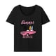 thumbnail image 1 of Camiseta sencilla de manga corta para mujer jinwen L, 1 of 7
