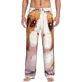 thumbnail image 1 of Kdxio Cartoon Guinea Pig Pattern Men's Pajama Pants, Elastic Waist with Drawstring and Pockets, Comfortable Loungewear-Large, 1 of 6