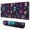 Mystical Halloween Pattern-1, variant on Long Mouse Pads for Desk,Musical Halloween Icons Pattern Desk Mats on Top Of Desks, Desk Mouse Pad Extra Large with 3mm Non-Slip Base and Stitched Edge for Gaming,Office,Work,Home 31.5x11.8in