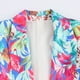 thumbnail image 4 of HH TRAF Conjunto de 2 piezas de moda para mujer, blazer ajustado de manga larga con solapa y estampado satinado y bolsillos, pantalón informal de pierna ancha y cintura elástica, 4 of 5