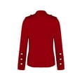 thumbnail image 5 of Yuwull Women'S Blazer Solid Color Slim Buttoned Office Jacket Suit Long Sleeve Cropped, 5 of 5
