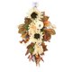thumbnail image 1 of Guirnaldas de calabazas artificiales, corona de otoño con girasoles blancos y hojas, guirnalda de flores otoñales para puerta, tema de Acción de Gracias, 1 of 6