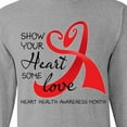 thumbnail image 4 of Inktastic Show Your Heart Some Love Heart Health Awareness Month Long Sleeve T-Shirt, 4 of 5