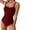 Wine, variant on WREESH Womens One Piece Swimsuits Solid Color Jumpsuit Bikini Swimsuit Sleeveless Bathing Suits Olive Green