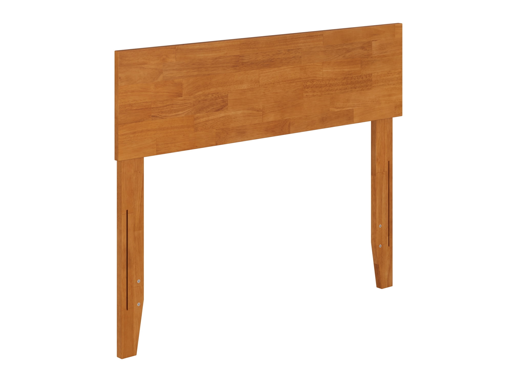 AFI Orlando Twin Modern Solid Wood Panel Headboard with Attachable Charger, Light Toffee