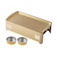 thumbnail image 1 of Almencla Plateau Chauffant Coréen Serveur Réchaud pour Barbecue Restaurant Camping Or, 1 of 8