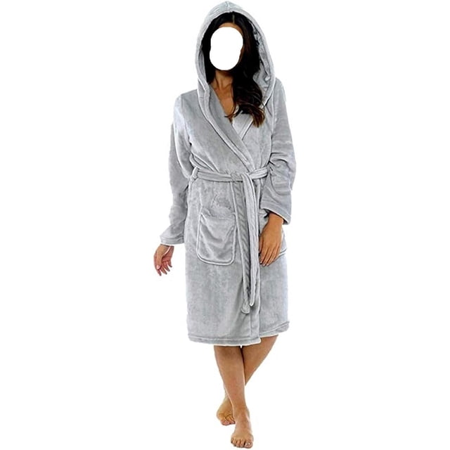 Bathrobe Robes Women Winter Shawl Bathrobe Fuzzy Robe Length Plus Size Soft Sleepwear Warm Pajamas Bath Robe