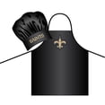thumbnail image 1 of New Orleans Saints Apron and Chef Hat Set, 1 of 4