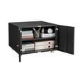 thumbnail image 2 of Office Printer Stand with Storage, Furniture Copier Cabinet with Wheels, Copier Stand Mobile Pedestal File Printer Stand, Black, 2 of 9