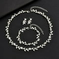 thumbnail image 5 of Sdmnsg-T Crystal Bridal Wedding Jewelry Set Rhinestone Necklace Earrings Sets Formal Costume Jewelry for Women and Brides, 5 of 14