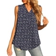 thumbnail image 3 of SHenli Women's 2026 Summer Vest Top Keyhole Neck Loose Camisole Sleeveless Gauze Shirts Ribbed Silk Shirt Summer Tees, 3 of 5