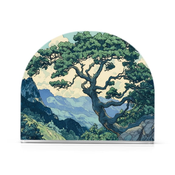 Yayeee Napkin Holder for Table Kitchen Paper Tissue Organization, Retro Tree