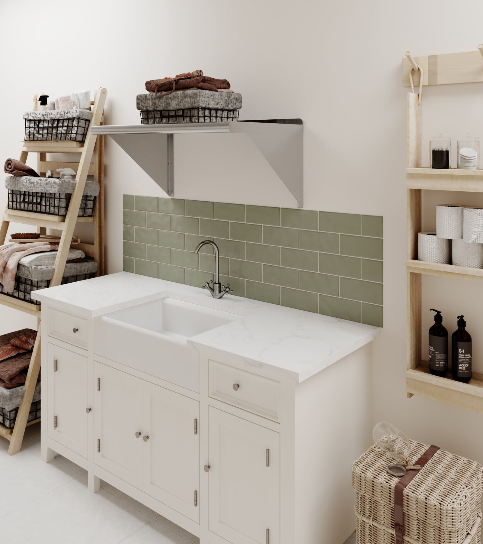 AmGood 18 in. x 30 in. Stainless Steel Wall Shelf | NSF Certified | Appliance & Equipment Metal Shelving | Kitchen, Restaurant, Garage, Laundry, Utility Room