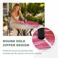 thumbnail image 5 of Round Outdoor Tablecloth with Umbrella Hole and Zipper, Red Ombre Coastal Fitted Table Cover with Elastic Edge for 45-54 Inch, Summer Nautical Beach Ocean Seaside Waterproof Patio Tablecoths, 5 of 9