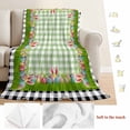thumbnail image 5 of Happy Easter Blanket Soft Cozy Warm Throw Blanket for Couch, Plush Fuzzy Flannel Fleece Blankets for Sofa, Spring Bunny Ears Eggs Buffalo Checkered Bed Blankets Lightweight Gifts for Women, 32"x48", 5 of 9