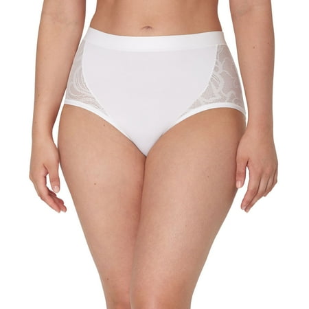 Women s Bali® s Coolest Smoothing High-Waist Brief Panty DFCSBF Color: White Size: LARGE