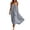 Grey, variant on JIAYUE Women's Dress V Neck Spaghetti Strap Solid Color Linen Long Dresses Relaxed Fit Flowy Casual Sundress Sleeveless Vacation For Beach Holiday Daily Wear