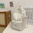 thumbnail image 4 of Orchid Backpack, Aesthetic Daypack, Cute Mini Bookbag, Aesthetic Kawaii Backpacks, Lightweight Travel Bag, Casual Laptop Rucksack, Adjustable Straps Multi Pocket for Travel Daily Work Use, White, 4 of 5