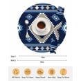 thumbnail image 6 of 13 Inch Round Placemats Set of 4, Blue Boho Non Slip Heat Insulation PP Table Mats, Farmhouse Neutral Abstract Geometric Motifs Washable Place Mats for Kitchen Dining Party Table Decor, 6 of 7
