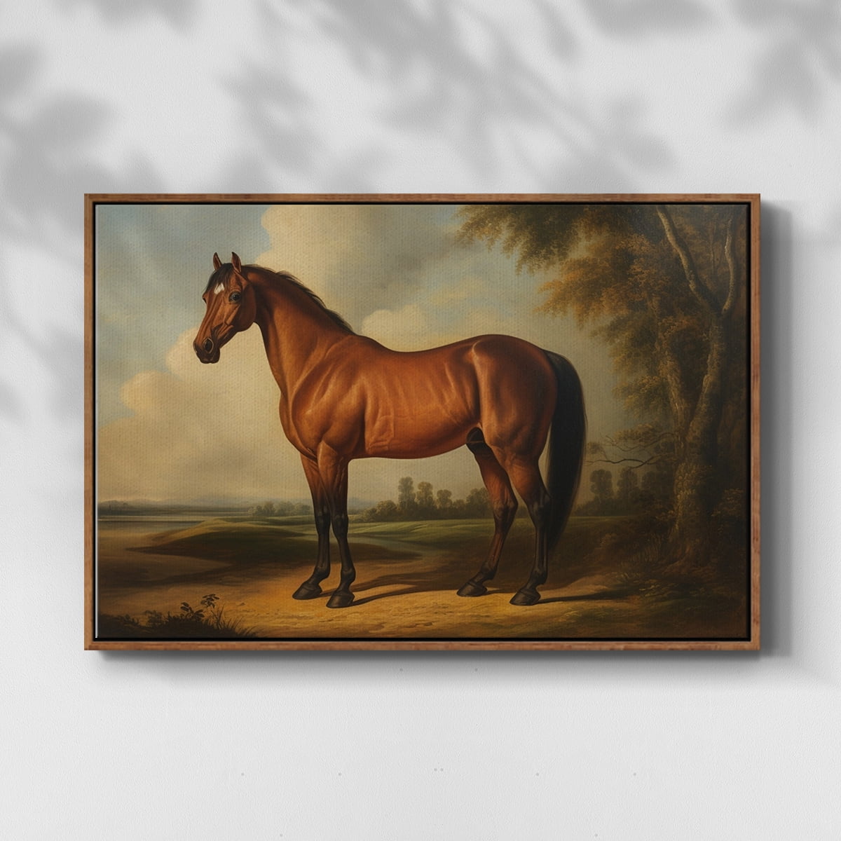 Vintage Animal Print-XI By Wexford Home Framed in Walnut Wood Gallery Wrapped Canvas 17 in. x 25 in.