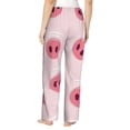 thumbnail image 3 of Disketp Cute Pig Nose Print Women'S Comfy Pajama Pants Casual Drawstring Palazzo Lounge Wide Leg Pants, 3 of 9