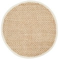 thumbnail image 3 of SAFAVIEH Natural Fiber Houston Braided Jute Area Rug, Ivory/Natural, 4' x 4' Round, 3 of 7