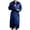Navy, variant on Naittoop Men's Satin Robe Silky Bathrobe Soft Comfy Casual Bathrobe Fashion Comfy Solid Color Long Loungewear with Pocket