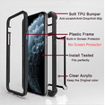 thumbnail image 2 of iPhone 11 Pro Max Case , [ Clear + Black ] Shockproof Heavy Duty Armor Protective Phone Cases Hard Rugged Bumper Cover for iPhone 11 Pro Max 6.5 inch, 2 of 5