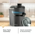 thumbnail image 5 of BLACK+DECKER Fruit & Vegetable Juicer Extractor, 400-Watt, Quiet, Black Plastic, 5 of 11