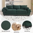 thumbnail image 3 of 88.6" Oversized Corduroy Loveseat Sofa, Large Deep Seat Cloud Couch Sectional, Modern Luxury Love Seat 3 Seater Modular Lounge Sofa for Living Room Apartment Office (Green), 3 of 6