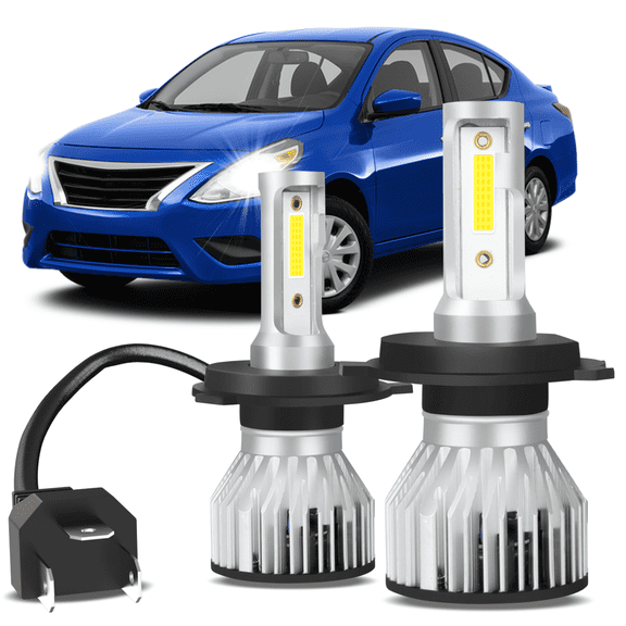 WVKVII For Nissan Versa 2007-2013 2014 2015 2016 2017 2018 2019 High Power H4 LED Headlight Bulbs 2pc